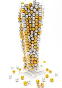 Jarrón Estrella Mini Chococranch Blancas Deluxe Oro + Perla 800g