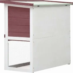 Jaula Conejera Con 1 Puerta Madera Marrón