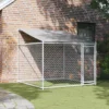 Jaula De Perros Techo Y Puerta Acero Galvanizado Gris 2x2x2 M