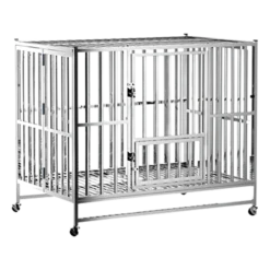 Jaula Grande Plegable Para Perro/mascota Grande De Acero Inoxidable Fácil De Montar Para Un Transporte Cómodo Jowy