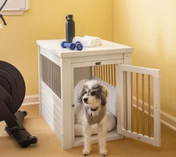 Jaula Para Perros Confort Modelo Arkansas - Perrera De Interior - Cuatro Colores Y Tres Tamaños A Elegir Blanco