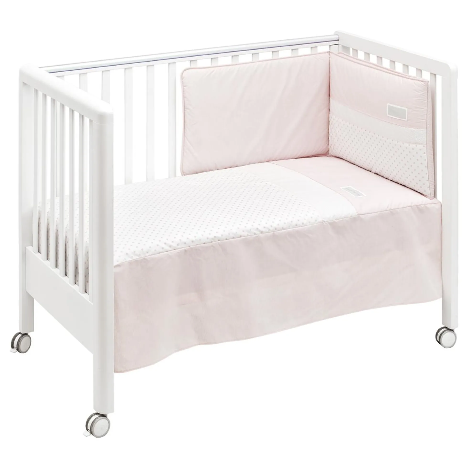 Juego de colcha + protector para cuna Star 60x120 cm. Beige