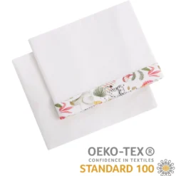 Juego De Sábanas Para Cuna 60x120 Cm, Algodón 100%, Certificado Oeko-tex®, Bajera Y Encimera Textil (safari Jungle)