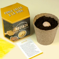 Kit Autocultivo de Mostaza Cultiva tus Propias Semillas en Casa | Fácil y Rápido - Resetea