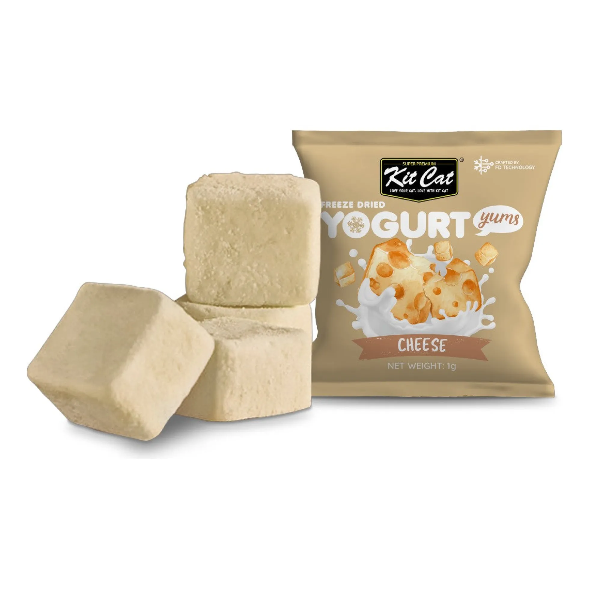 Kit Cat Yogurt Yums Liofilizado Queso 10g (10 unidades)