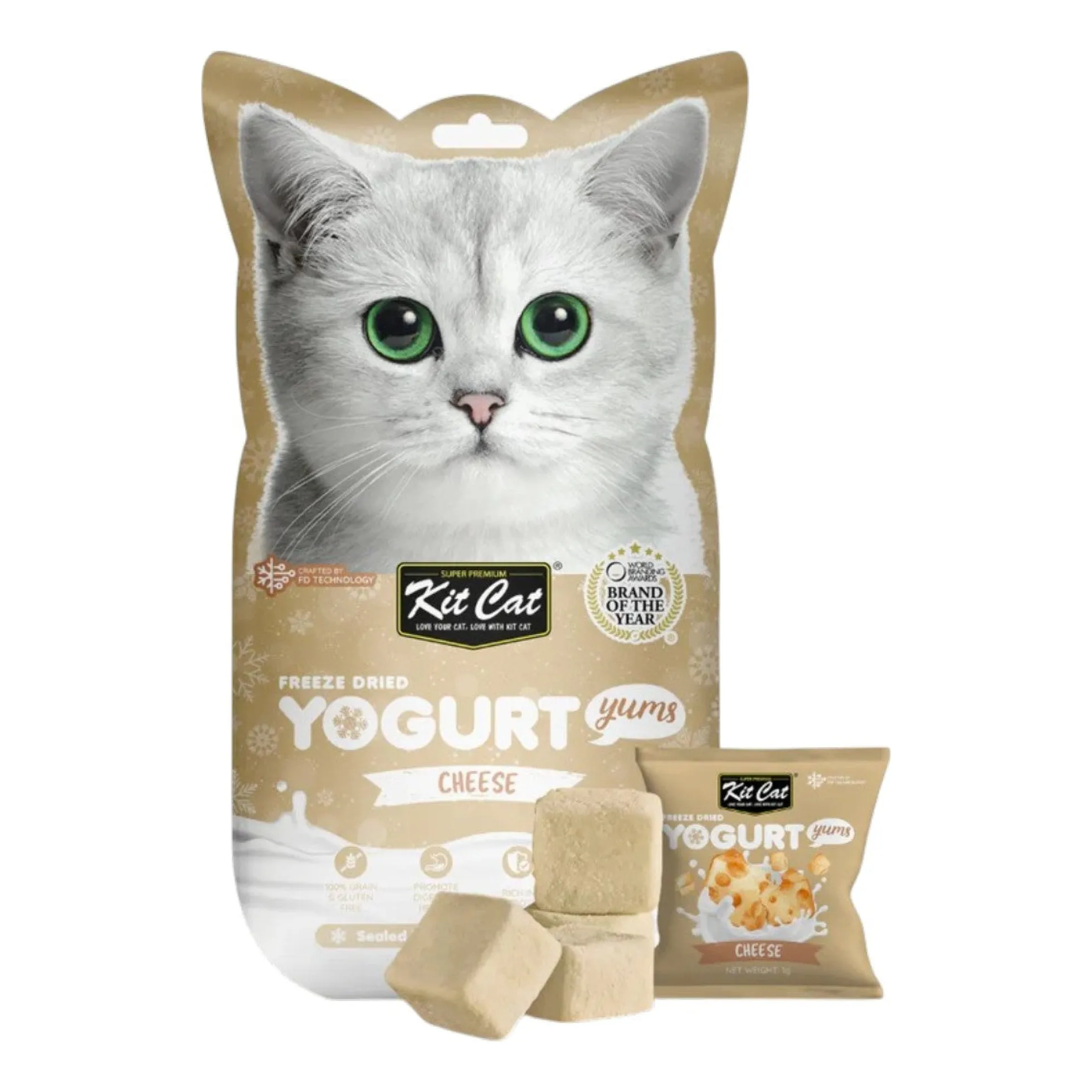 Kit Cat Yogurt Yums Liofilizado Queso 10g (10 unidades)