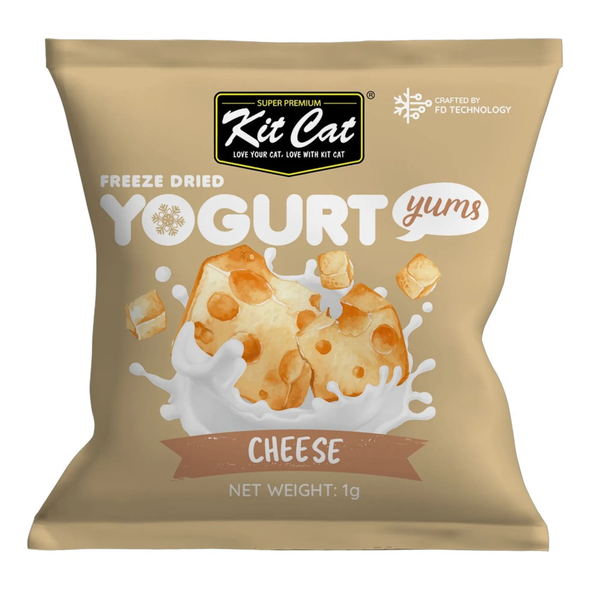 Kit Cat Yogurt Yums Liofilizado Queso 10g (10 unidades)