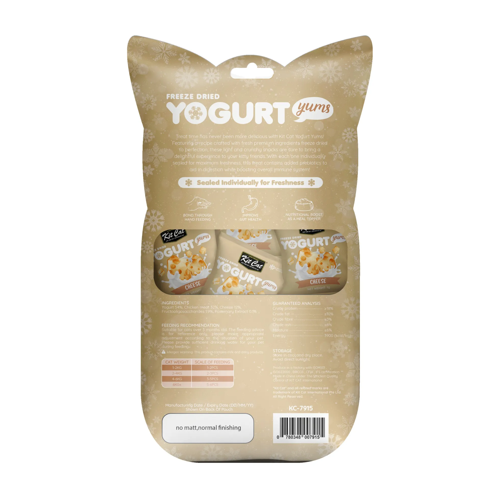 Kit Cat Yogurt Yums Liofilizado Queso 10g (10 unidades)