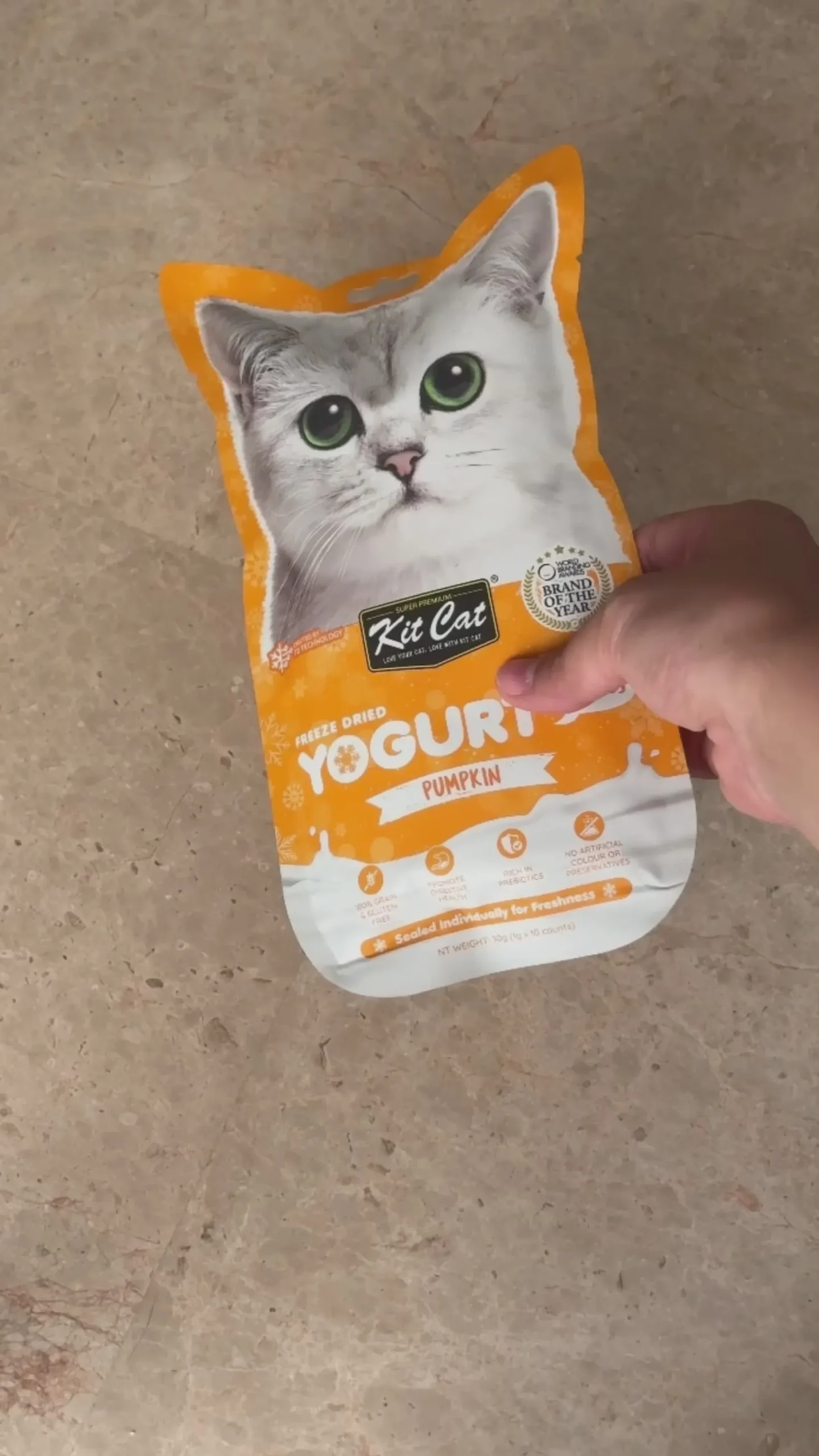 Kit Cat Yogurt Yums Liofilizado Queso 10g (10 unidades)
