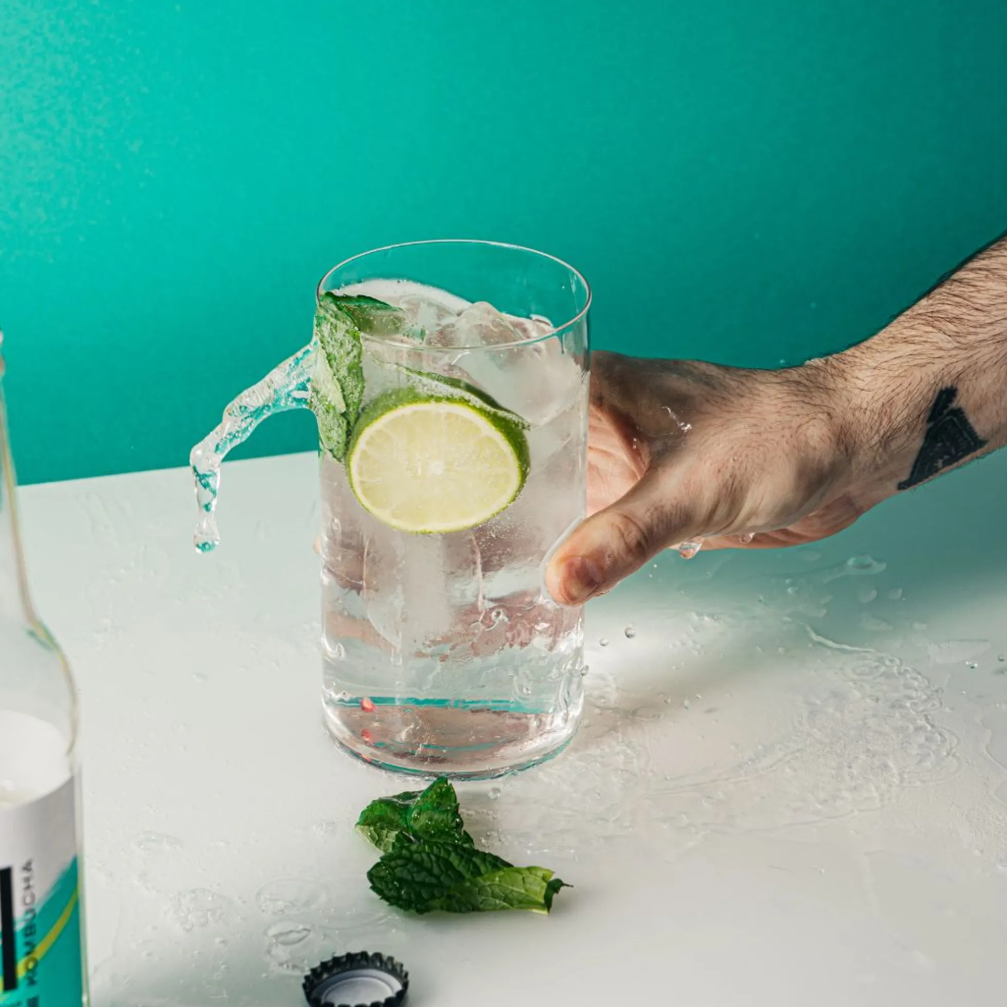 Kombucha Lime & Mint 0% Azucar Miwi 12 Botellas 33cl