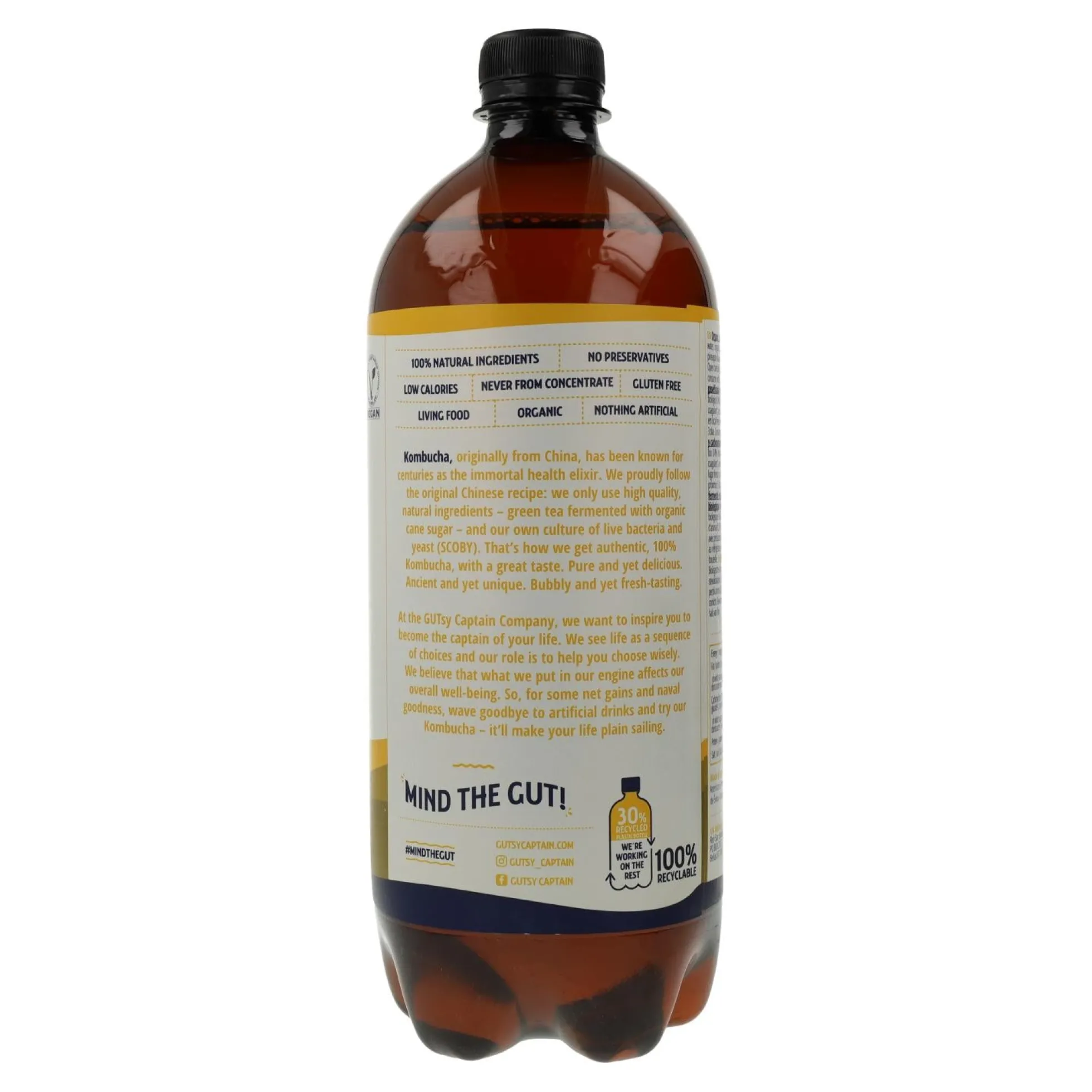 Kombucha Piña y Melocotón BIO Captain Kombucha 1 L