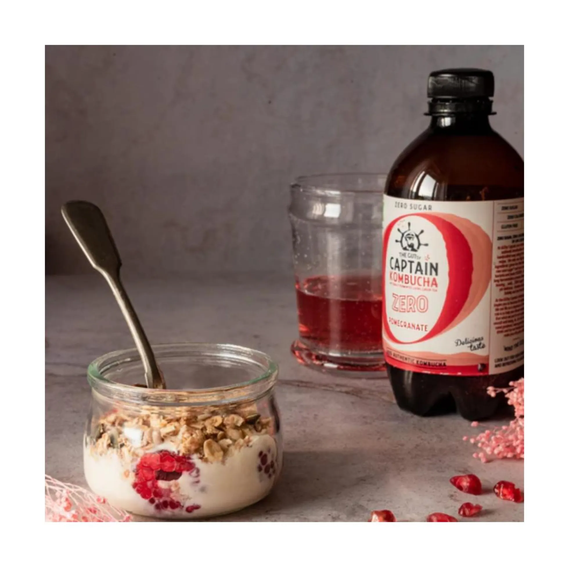 Kombucha Zero Pomegranate BIO Captain Kombucha 400 ml