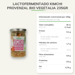 Lactofermentado Kimchi Provenzal Bio Vegetalia 235gr