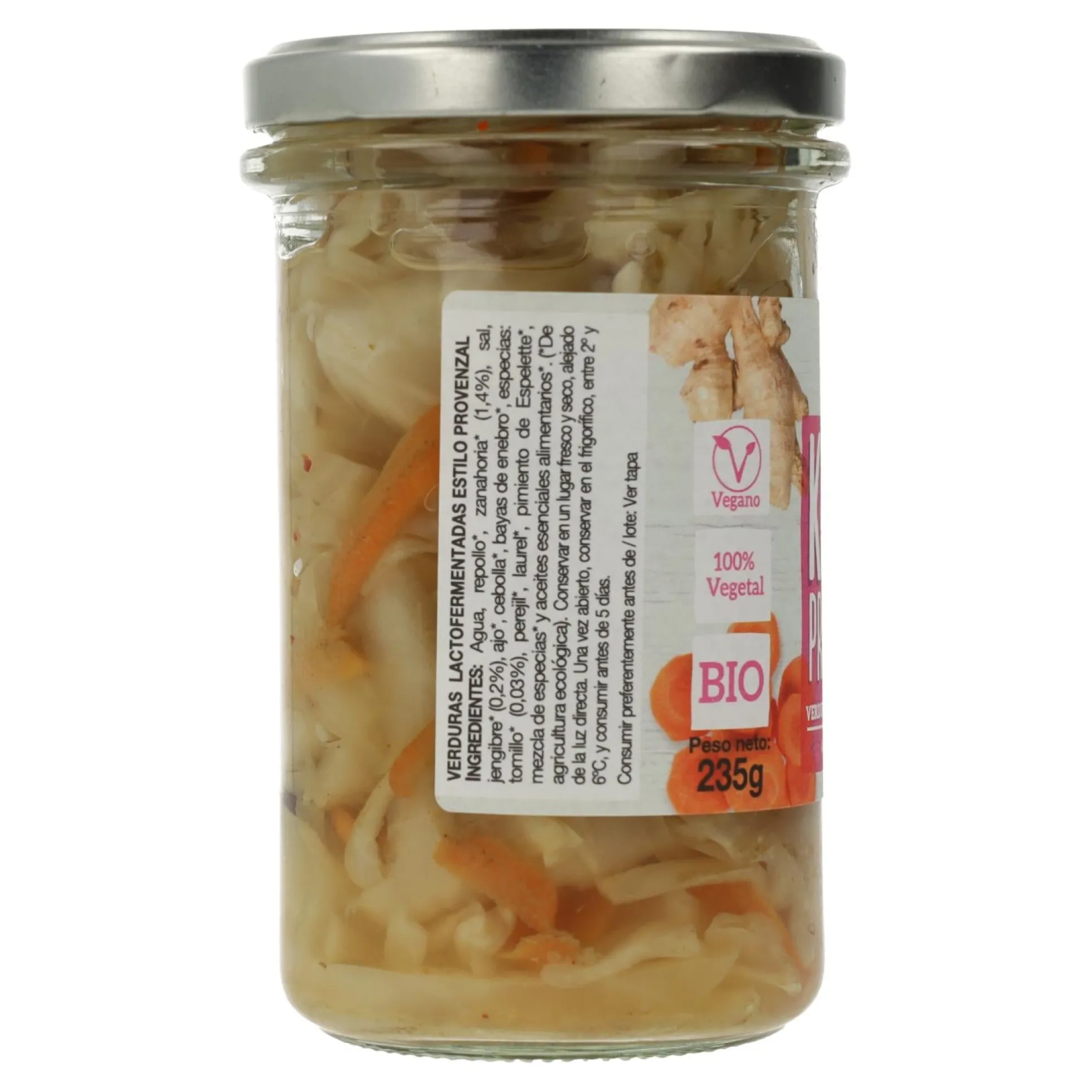 Lactofermentado Kimchi Provenzal Bio Vegetalia 235gr