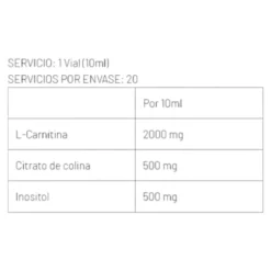 L-carnitine 3000 20 Viales X 10 Ml