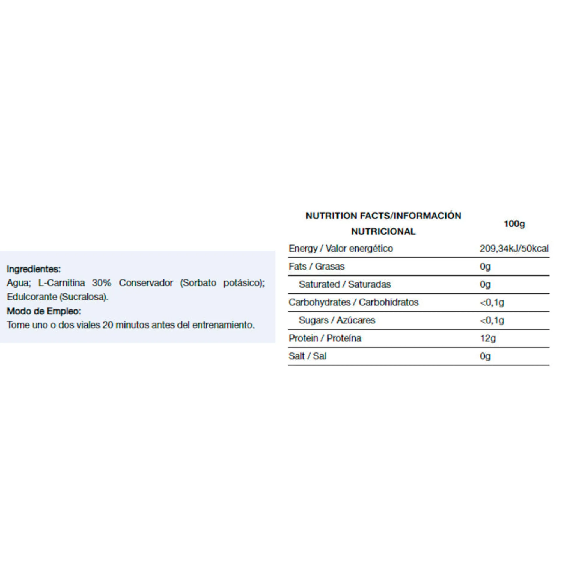 L-carnitine 3000 20 X 25 Ml