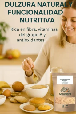 Lúcuma En Polvo Bio - 1kg | Superalimento Ecológico Vegano Para Batidos, Smoothies Y Zumos - caducidad 02/2027