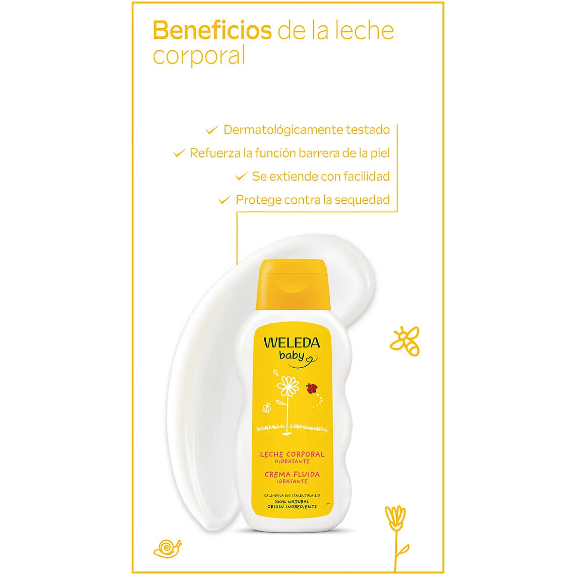 Leche Corporal de Caléndula Weleda, 200ml