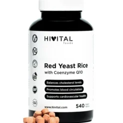 Levadura de Arroz Rojo con Coenzima Q10Hivital 540 cápsulas veganas