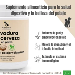 Levadura de cerveza ECO para perros y gatos – Piel y pelaje – 100 g
