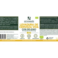 Levadura De Cerveza Viva Bio, Con Selenio | 90 Cápsulas