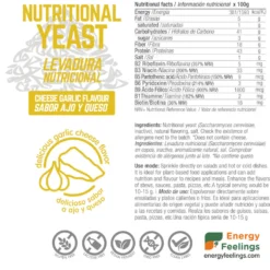 LEVADURA NUTRICIONAL sabor ajo y queso Energy Feelings 250 g