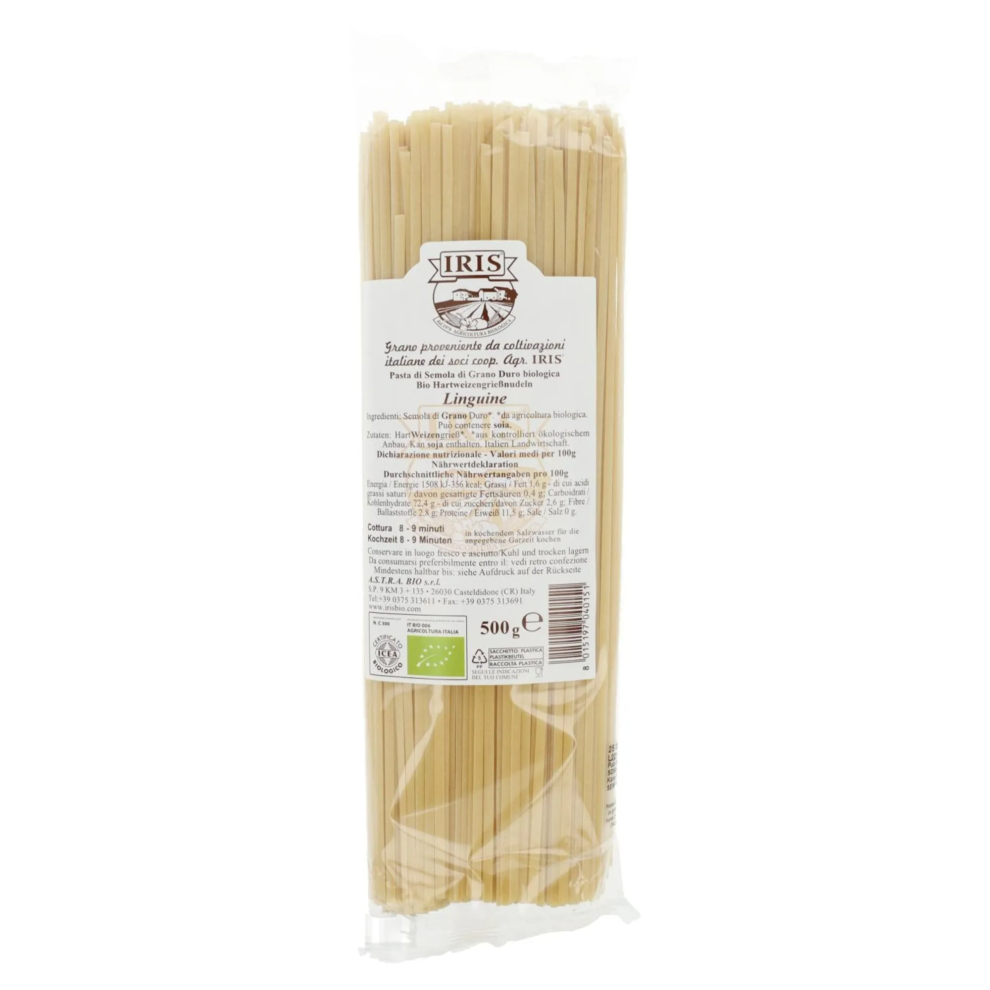 Linguine de Trigo BIO Iris 500g