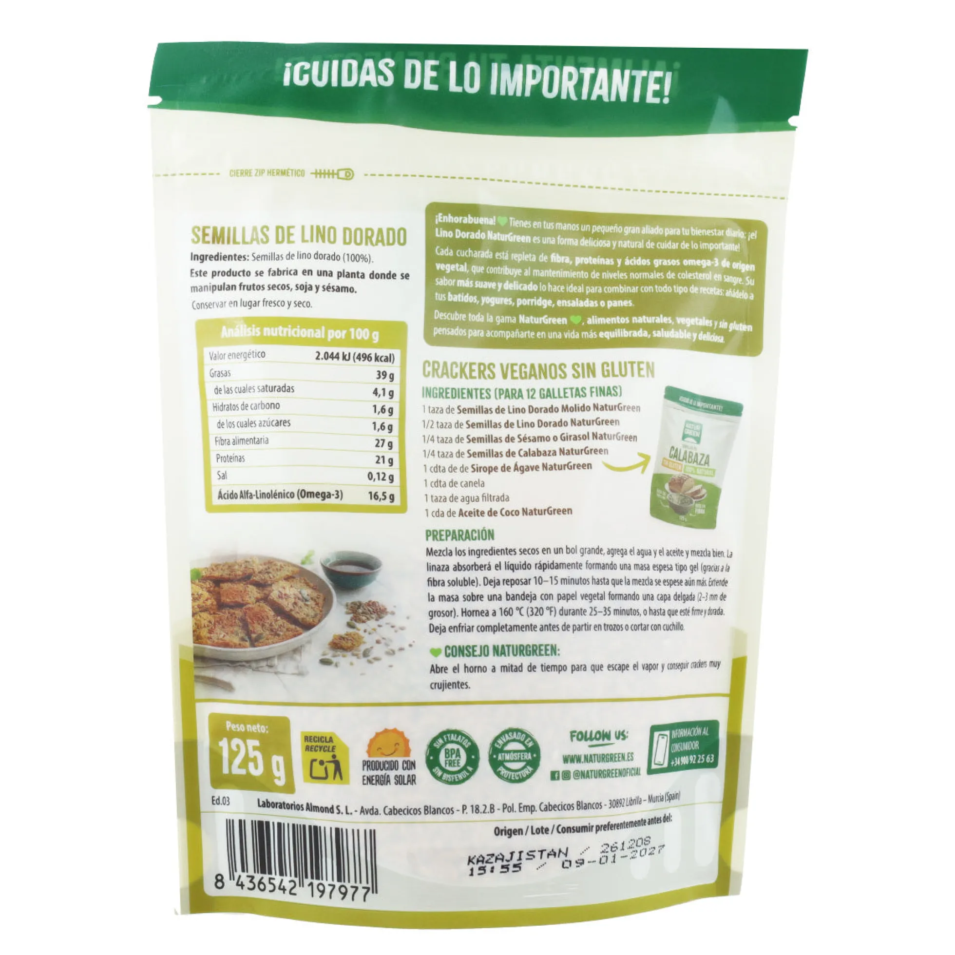 Lino dorado NaturGreen 125 g