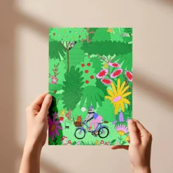 Lámina Decorativa A4 – Hi, Ilustración de Juani Bengali - Nature Vibes
