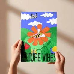 Lámina Decorativa A4 – Ilustración de Juani Bengali - Nature Vibes