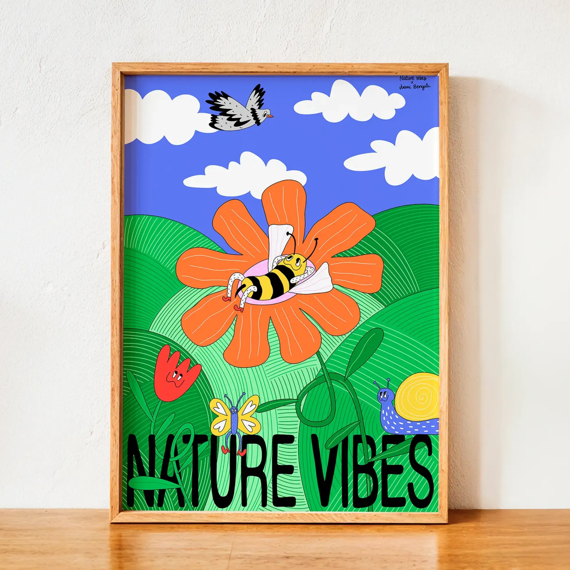 Lámina Decorativa 30x40 cm – Ilustración de Juani Bengali - Nature Vibes