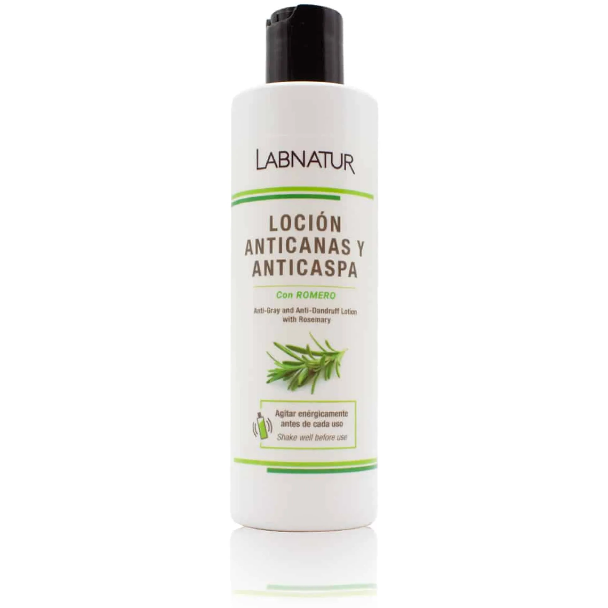 Loción Anticanas y Anticaspa Labnatur 250 ml | Romero | Matiza Canas y Ayuda a Controlar Caspa y Sebo | Vegano