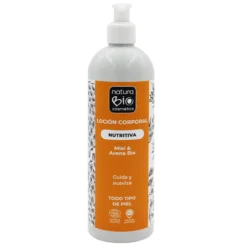 Loción corporal nutritiva miel y avena bio Naturabio 500 ml