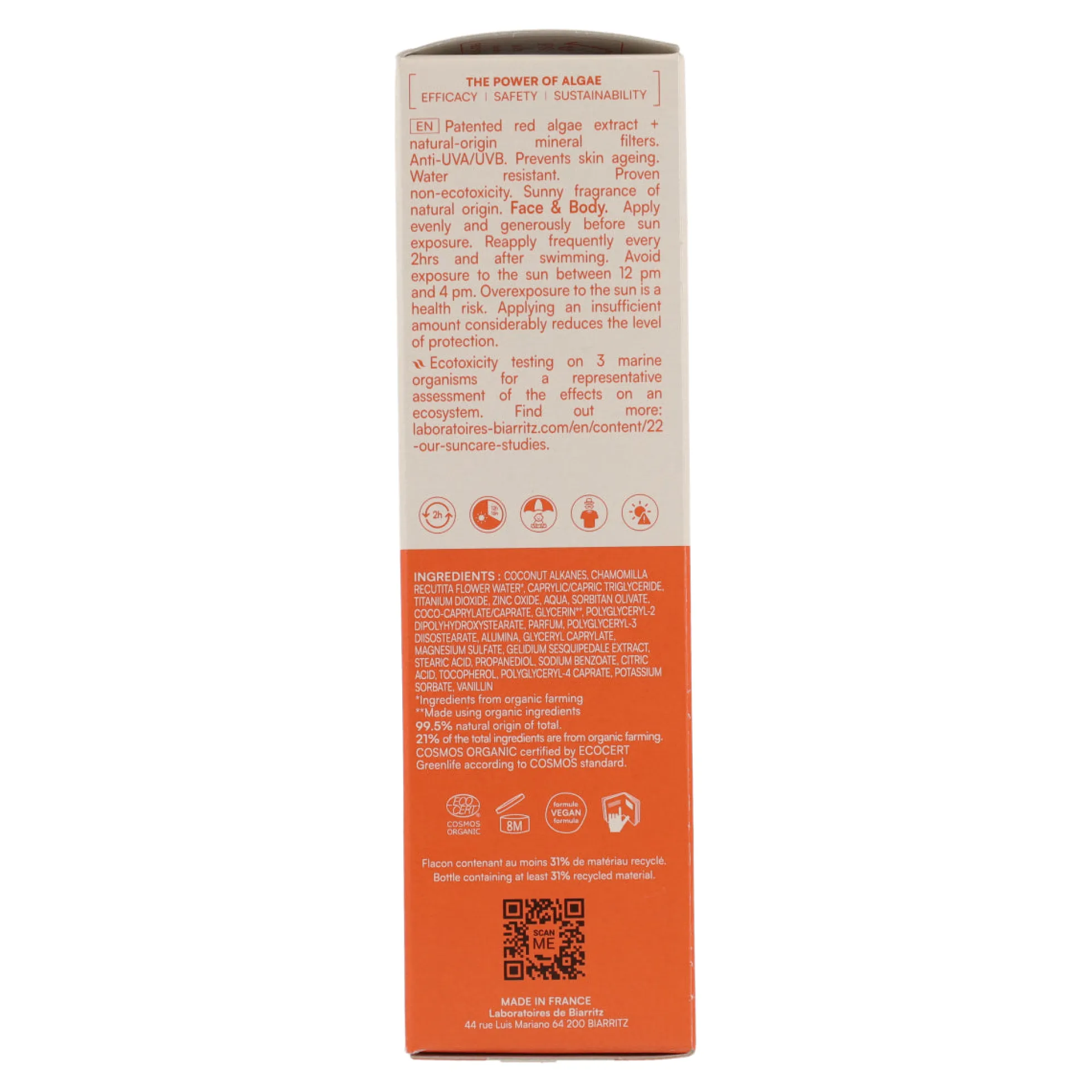 Loción Solar Corporal SPF 30 Alga Maris 100 ml