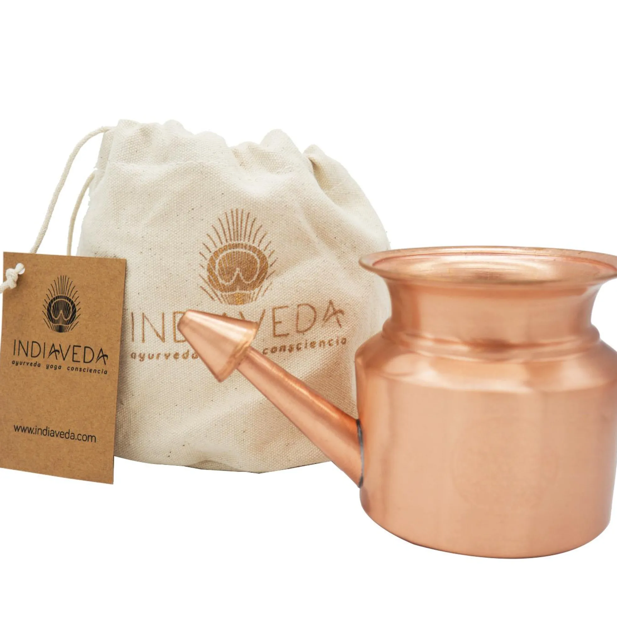 Lota nasal cobre Indiaveda 350 ml