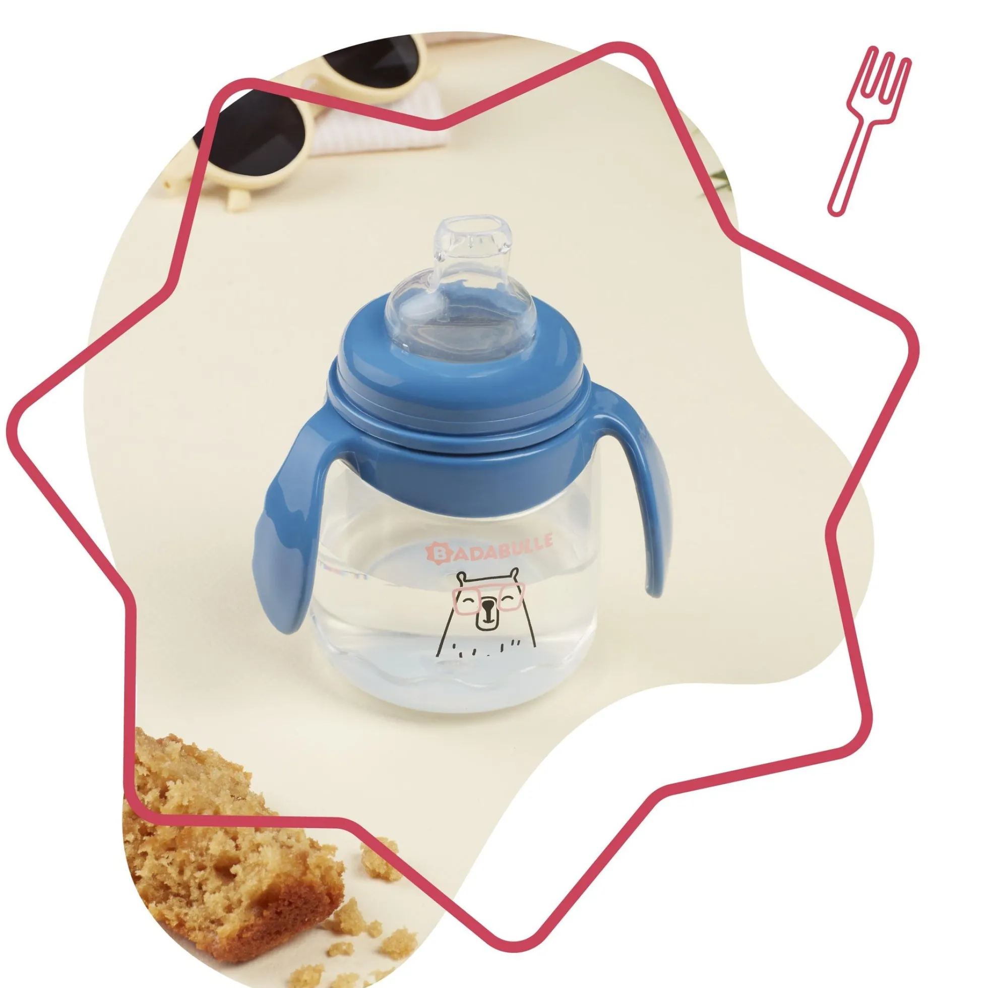 Lote de 2 tazas Antifugas Badabulle