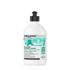 Líquido ecológico para los platos del bebé - Té verde y melocotón orgánicos Organic People 500ml