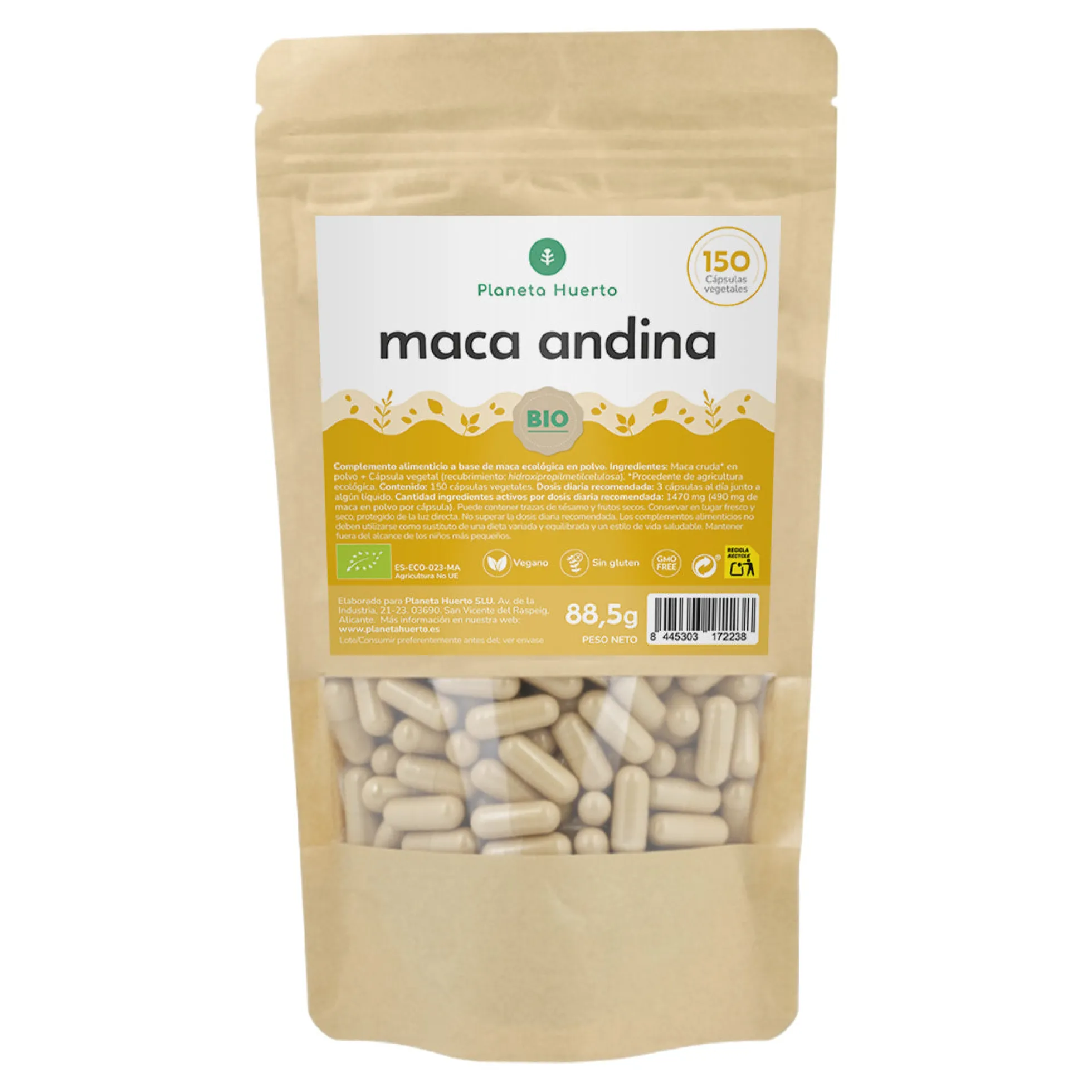 Maca BIO Planeta Huerto 150 Cápsulas