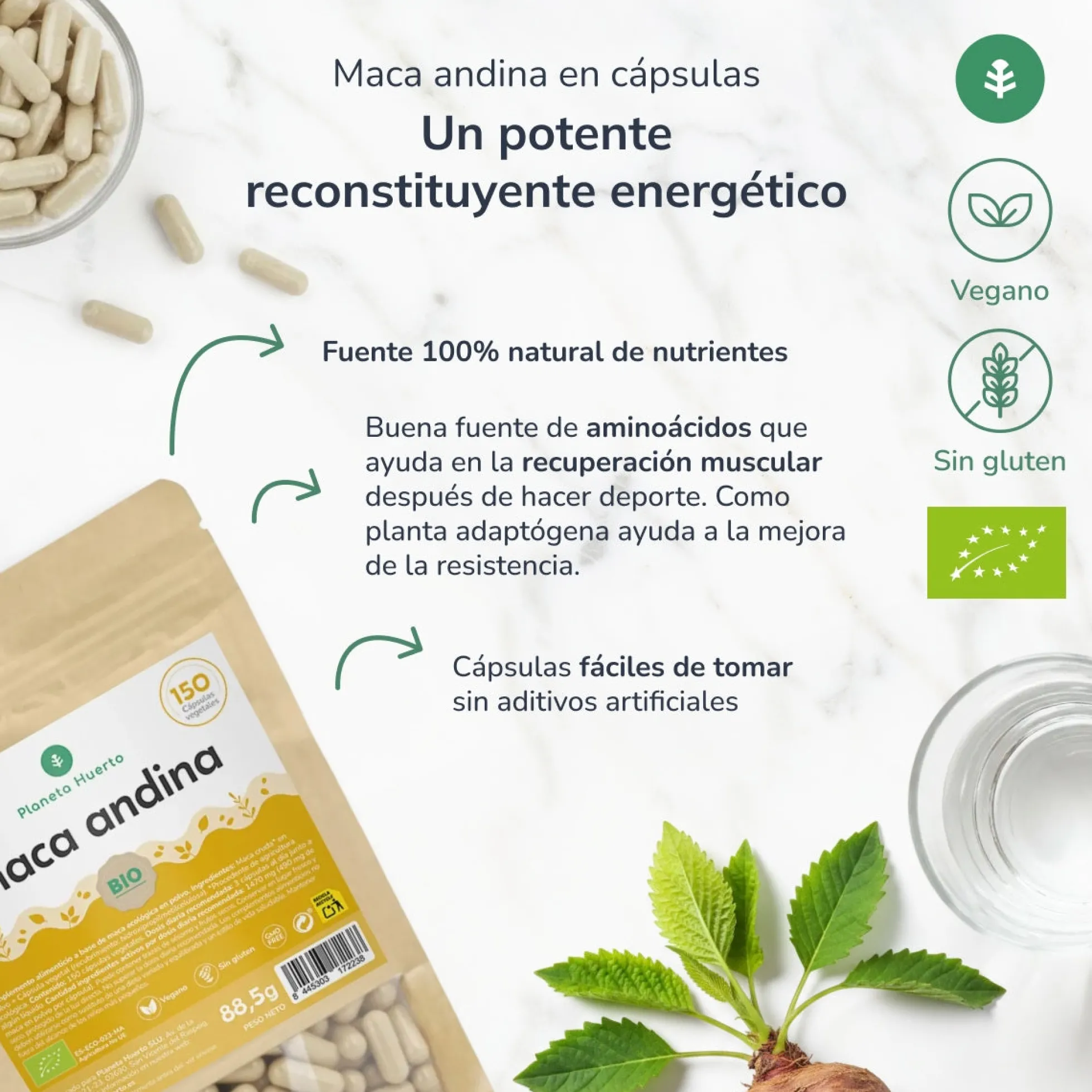 Maca BIO Planeta Huerto 150 Cápsulas