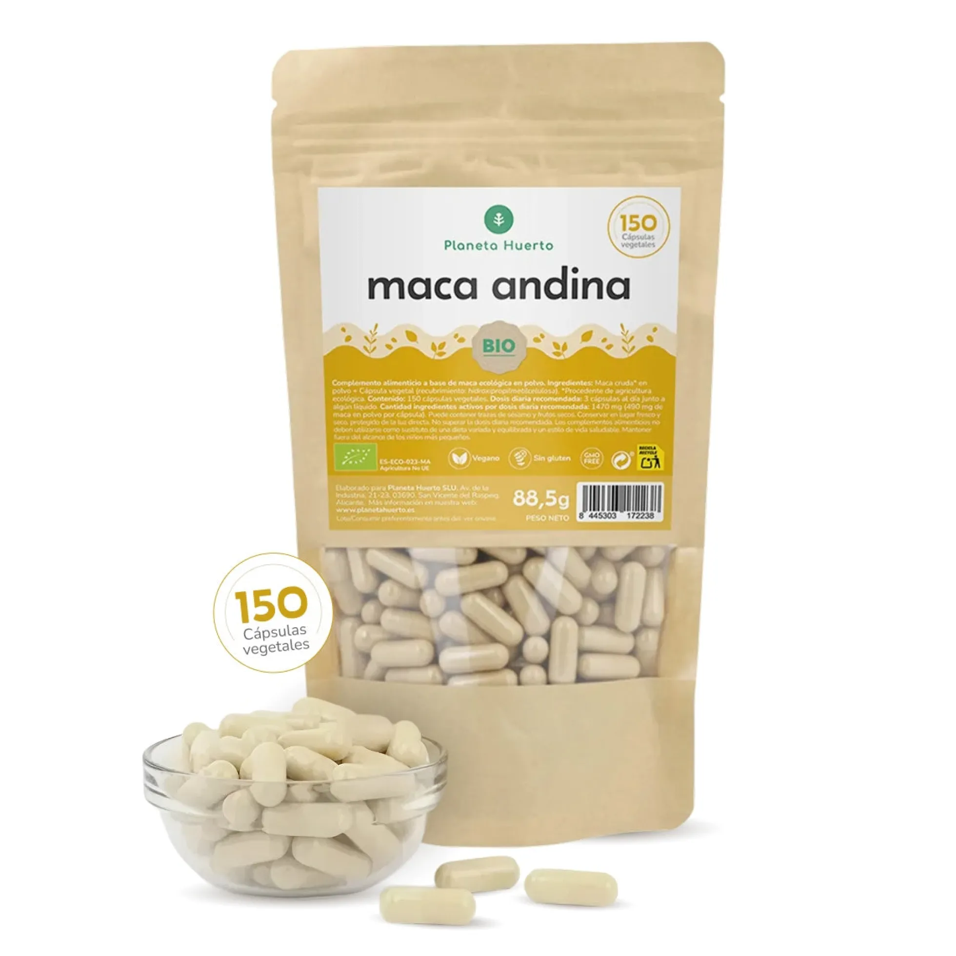 Maca BIO Planeta Huerto 150 Cápsulas