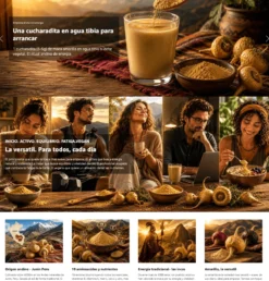 Maca En Polvo Bio - 250g | Superalimento Ecológico Vegano Para Batidos, Smoothies Y Zumos, Sin Azúcares Añadidos