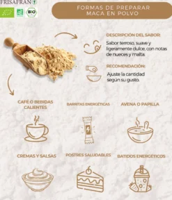 Maca Gelatinizada En Polvo Ecológica | Calidad | Frisafran 200 G