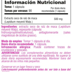Maca 500mg - 90 Cápsulas - Vigorizantes - Smart Supplements