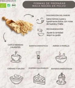 Maca Negra En Polvo Ecológica | Calidad | Frisafran 200 G
