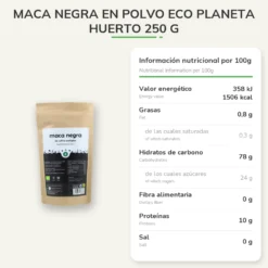 Maca negra en polvo ECO Planeta Huerto 250 g