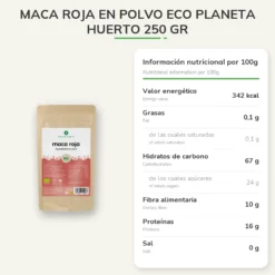 Maca roja en polvo ECO Planeta Huerto 250 gr