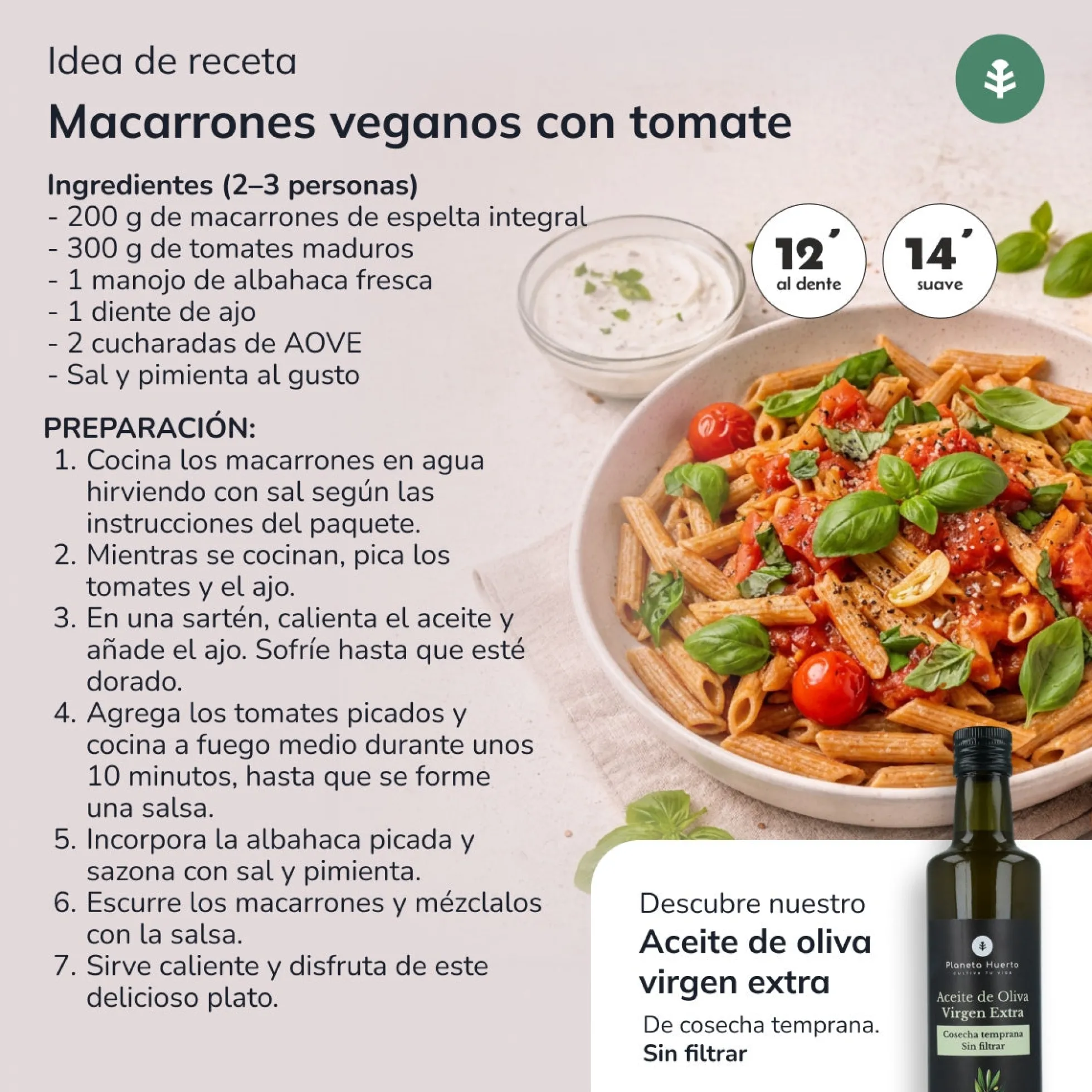 Macarrones de espelta integral ECO Planeta Huerto 500gr