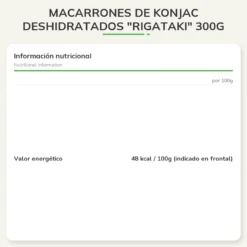Macarrones de Konjac deshidratados "Rigataki" 300g