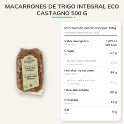 Macarrones de Trigo Integral ECO Castagno 500 g