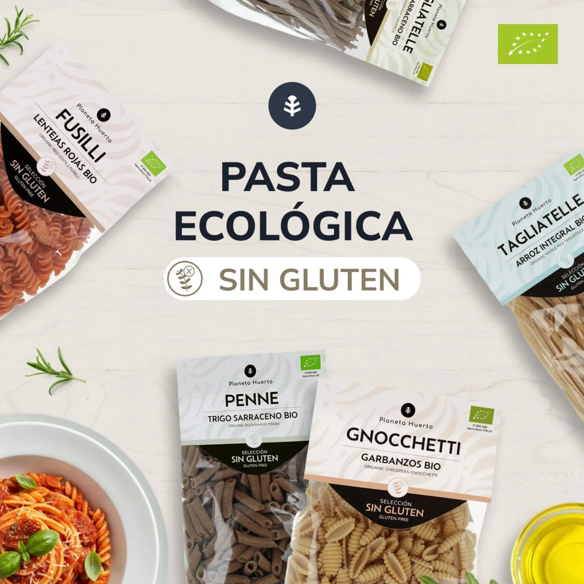 Macarrones de trigo sarraceno ECO sin gluten Planeta Huerto 500 g